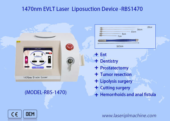 Harga yang bagus 1470 Nm Diode Fiber Optical Laser Liposuction Machine Portable Non-Operasi on line