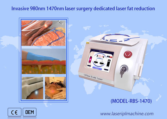Harga yang bagus Serat Laser Pengurangan Lemak Mesin Laser Dioda Portabel 980nm 1470nm Laser Optik on line