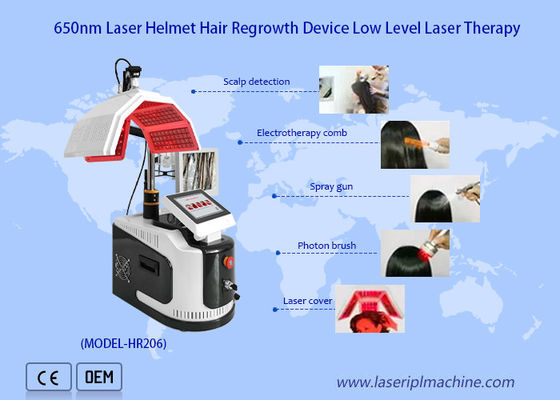Harga yang bagus 650 Nm Diode Laser Hair Growth Machine Low Level Hair Therapy Analyzer on line