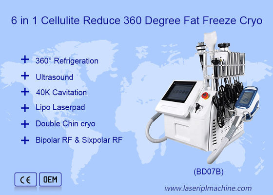 Harga yang bagus Mesin Pelangsing Tubuh Cryolipolysis 650nm Portabel Pembekuan Lemak 6 In1 on line