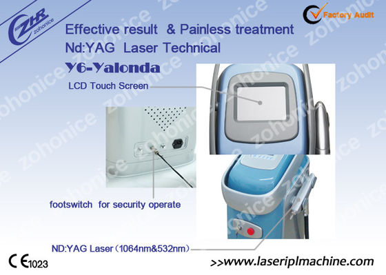 Harga yang bagus Vertikal Laser Mesin Penghapusan Tato Q Switch Nd Yag Laser Dengan Energi Tinggi on line