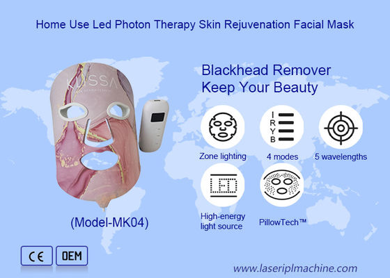 Harga yang bagus LED Masker Wajah Silikon Merah Inframerah untuk Peremajaan Kulit dan Perawatan Wajah Kulit on line