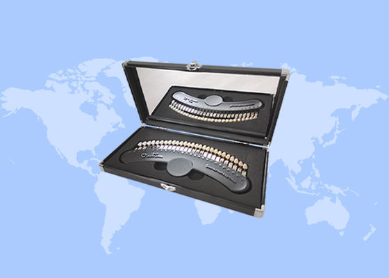 Harga yang bagus 3D Shade Guide 27 Colors Comparator Tooth Bleaching Shade Chart Board on line