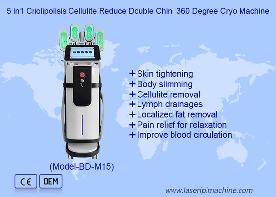 Harga yang bagus 5 in1 Criolipolisis Cellulite Reduce Double Chin 360 derajat Cryo Machine on line