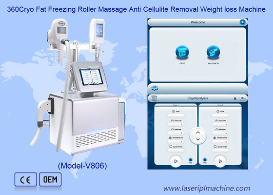 Harga yang bagus 360 Cryo Fat Freezing Roller Massager Anti Cellulite Penghapusan Berat Badan Mesin on line