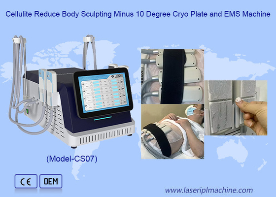 2 In 1 Cryo Plate Dan EMS Slimming Machine Untuk Lemak Freezing Kulit Tightening