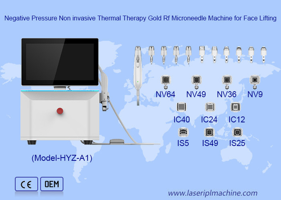 Jarum terisolasi frekuensi ganda untuk anti penuaan Lifting wajah Emas RF Microneedle Machine