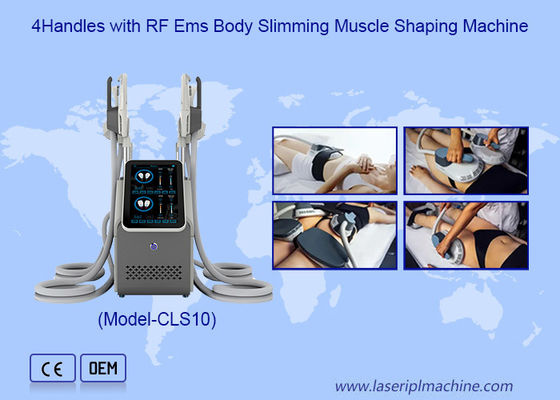 Harga yang bagus Non-invasif 4 Handle Hi Emt Body Slimming Fat Burner RF Ems Mesin Penciptaan Otot on line