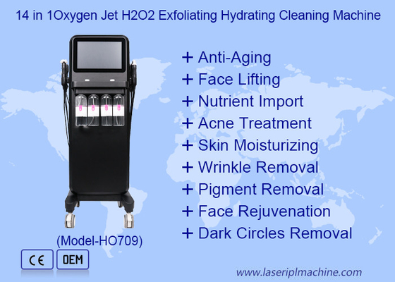 14 In 1 Oxygen Jet H2O2 Exfoliating Hydrating Cleaning Machine