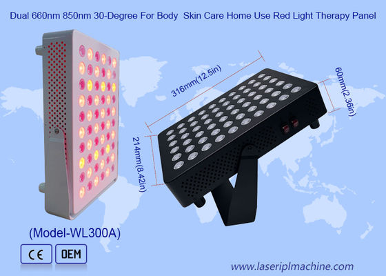 Harga yang bagus Panel Terapi Cahaya Merah Ganda 660nm 850nm 30 Derajat untuk Perawatan Kulit Tubuh Penggunaan di Rumah on line