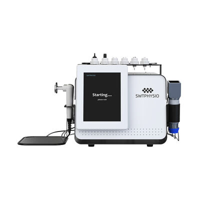 4 pegangan Terapi ED Tingkatkan Kerutan 448KHz CET RET Vakum EMS Terapi Fisik Perangkat Gelombang Kejut