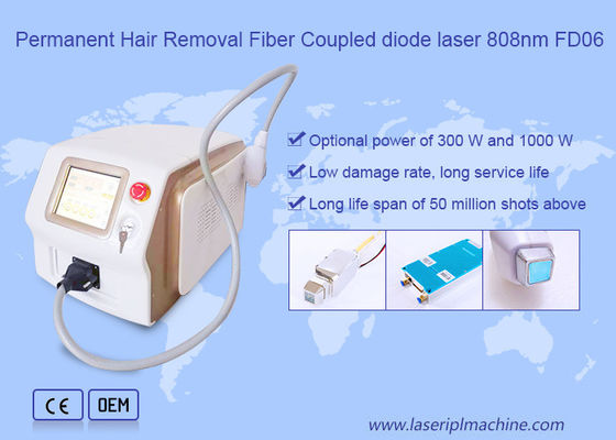 Harga yang bagus Mesin Diode Laser Hair Removal Permanen Serat Ditambah 808nm 600w Daya on line