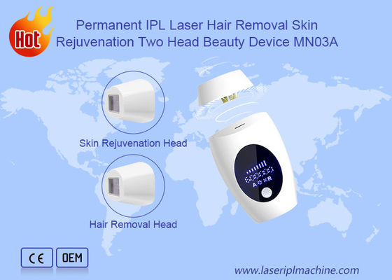 Harga yang bagus Permanen IPL Laser Rumah Gunakan Perangkat Kecantikan Dua Kepala Perangkat Kecantikan 15 X 50mm Ukuran Spot on line