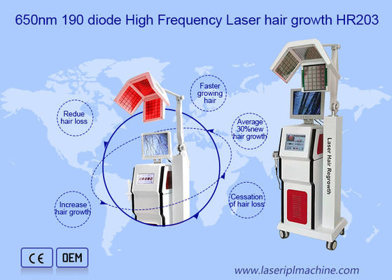 Harga yang bagus Mesin Pertumbuhan Rambut Stimulator 650nm Diode Laser Dengan Detektor Kamera on line
