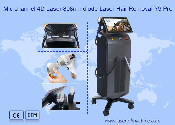 Saluran mikrofon 4D 1600w 808 Diode Laser Hair Removal Machine Y9 Pro
