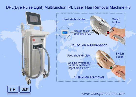 Harga yang bagus DPL SHR Peremajaan Kulit Vertikal 1200nm IPL Hair Removal Machines on line
