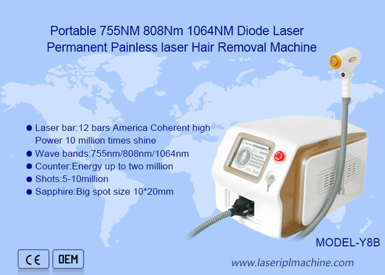 Mesin Kecantikan Penghilang Bulu Laser Dioda Daya Tinggi Portabel 808nm